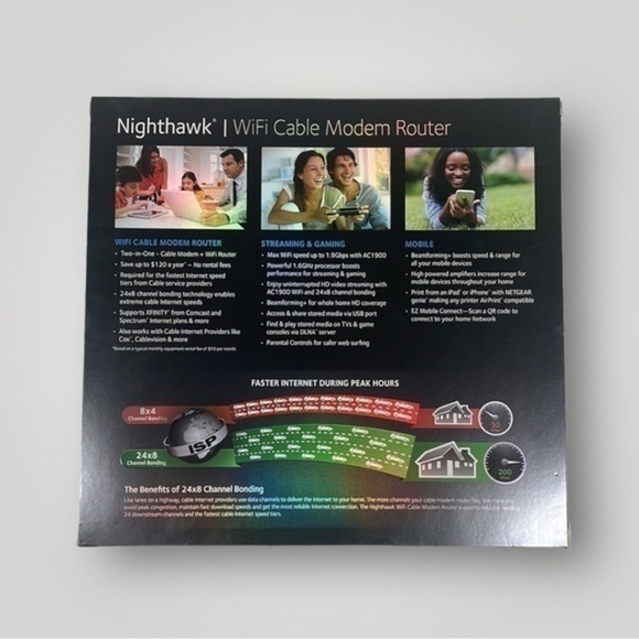 NETGEAR | Nighthawk AC1900 Cable Modem + Router - Picture 6 of 7